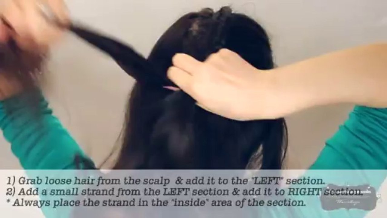 How to create a half French fishtail braid ponytail hairstyles tutorial