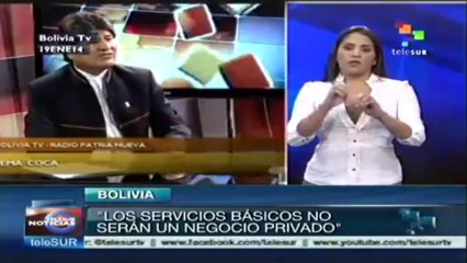 Pdte. Morales combate la privatización de los servicios básicos