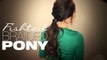 How to create a half French fishtail braid ponytail hairstyles tutorial