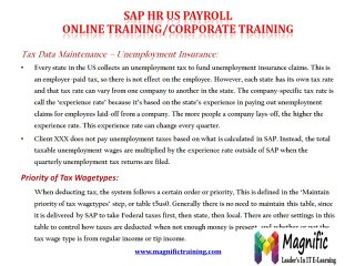 SAP HR US PAYROLL