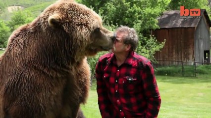 Un homme se bat contre un ours dans son jardin!