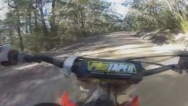 CR250 Dirt Bike Slides Out Of Control - Go Pro Crash