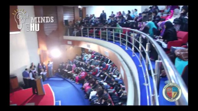 Mr. Asad Umar, Member National Assembly, Pakistan Tehreek-e-Insaf visits Hajvery University (HU)