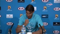 Rafael Nadal Press conference after R4 at Australian Open 2014