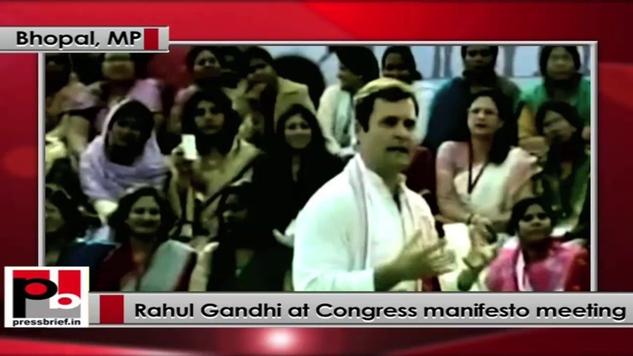 Rahul Gandhi at Congress Manifesto meet in Bhopal: We must ensure equality for women