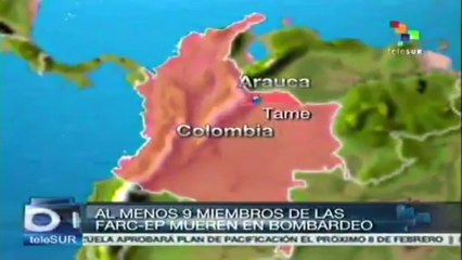 Download Video: Mueren unos 9 miembros de FARC-EP durante bombardeo en Arauca