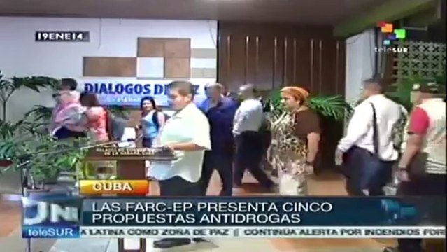 Proponen FARC que Estado respete DDHH en su lucha contra las drogas