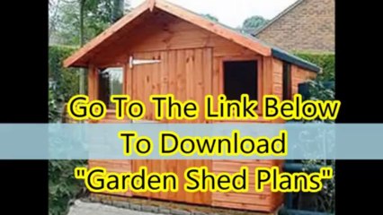 Garden Shed Plans - Free Download