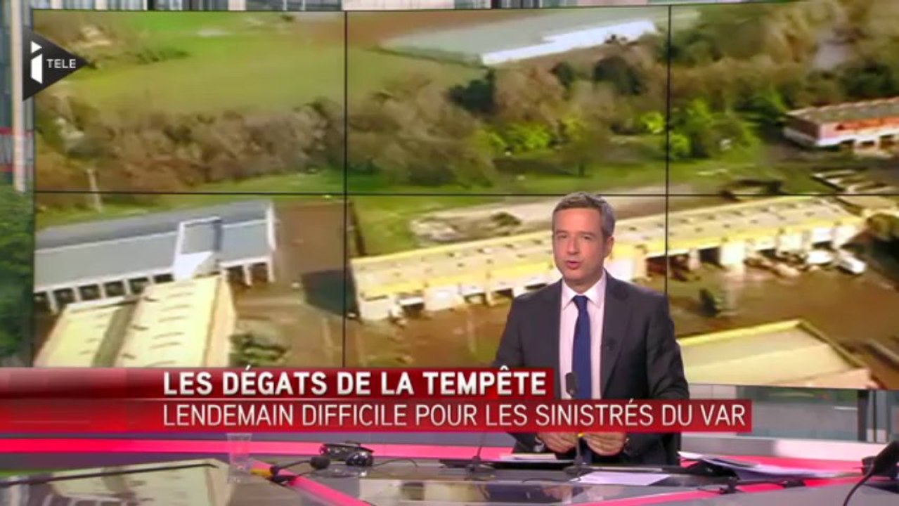 Inondations : survol du Var sinistré à bord de l'hélicoptère d'i>TELE