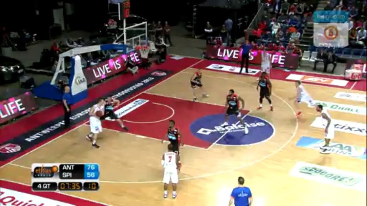 Ethias League - Week 16 // Port Of Antwerp Giants - Belgacom Spirou (Highlight NL)