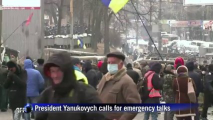 Kiev protesters face off with police as president orders talks