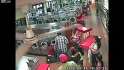 Crazy Parents put kid in washing machine