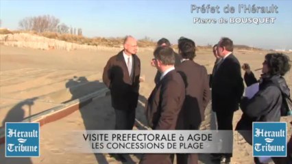 AGDE - 2014 - VISITE PREFECTORALE : LES CONCESSIONS DE PLAGE