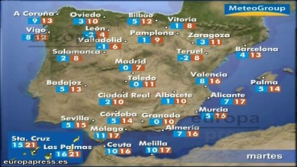 Previsión del tiempo para este martes 21 de enero