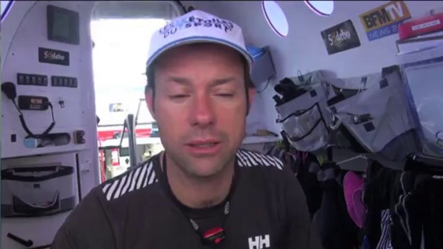 Sodebo - Tour du Monde 2014: Video du bord J4, Thomas Coville ému