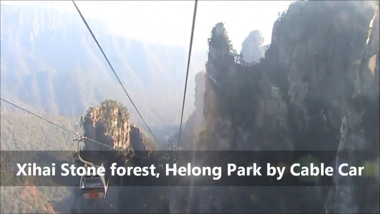 Views from the Cable Car (Xihai Stone forest, Helong Park) - Zhangjiajie, China Holidays.