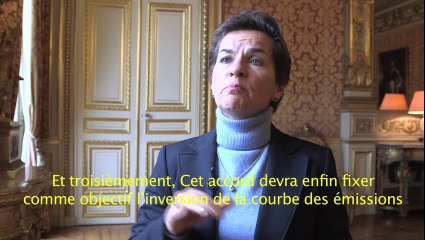 Itw de C. Figueres, secrétaire exécutive de la convention-cadre de l'ONU sur le climat (7/1/2014)