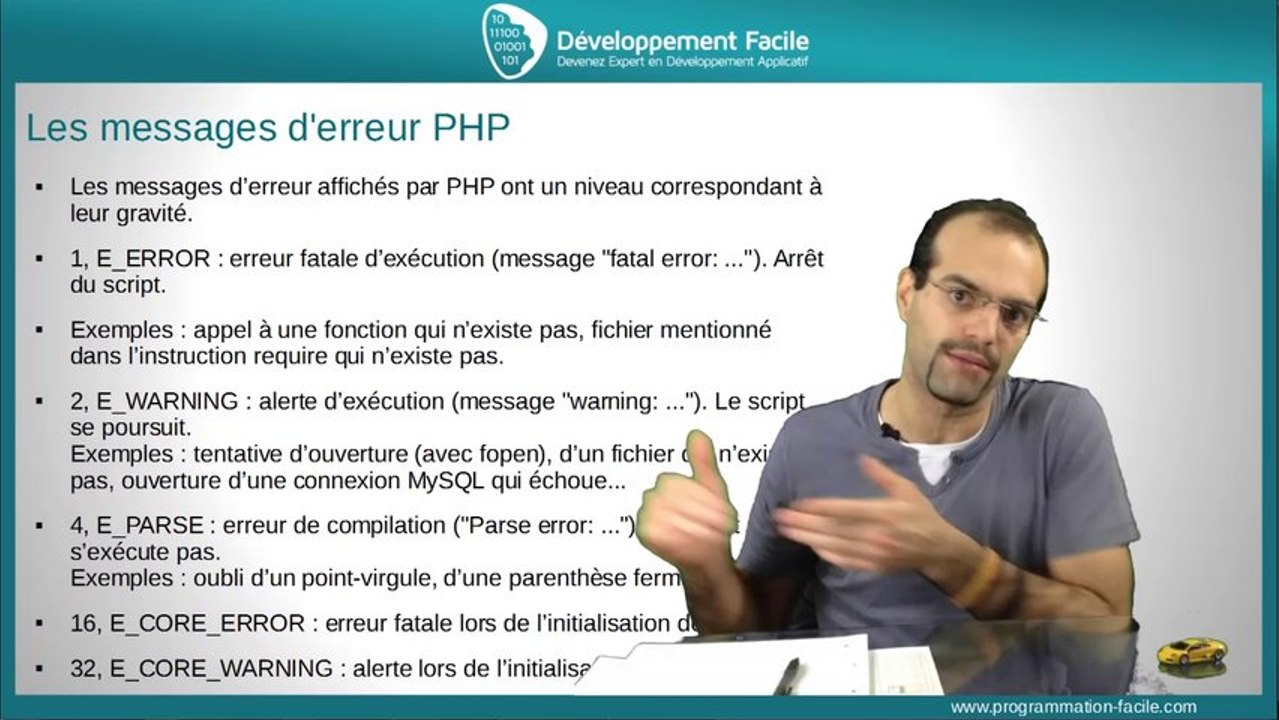 Comment gérer les erreurs en php