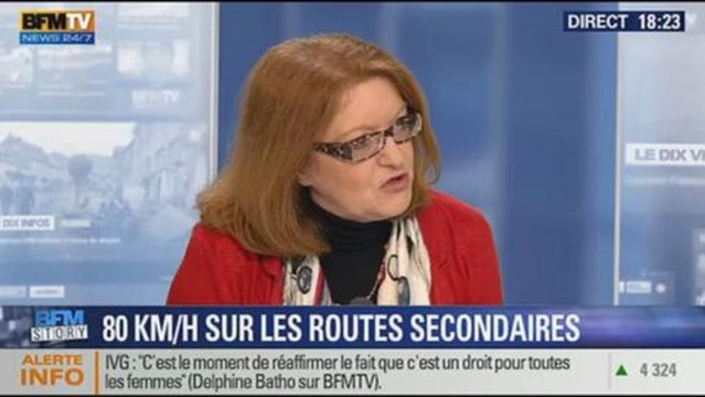 BFM Story: Christiane Bayard conteste la limitation 80km/h sur les routes secondaires - 21/01