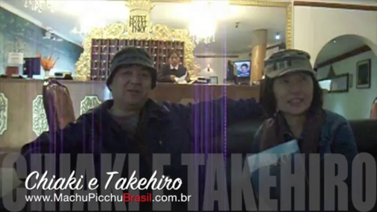 Chiaki e Takehiro em Machu Picchu