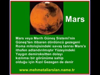 Uzay  Haberleri - Gezegen isimleri @ Mehmetali Arslan Yayınları
