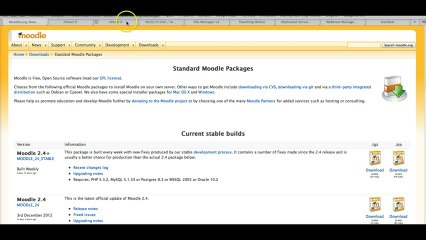 Installing Moodle 2.4