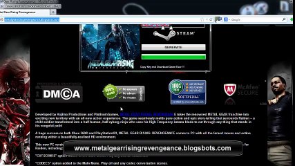 Metal Gear Rising Revengeance Full game and cd key For Free