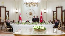 Gürcistan Devlet Başkanı Onuruna Çankaya Köşkü nde Resmî Akşam Yemeği Verdi