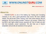 ONLIEITGURU offers online oracle training, oracle online training with 12+ years real time expers, 100% live projects, 24/7 lab asseses, provided