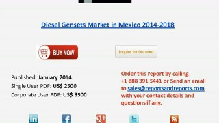 Diesel Gensets Market in Mexico 2014-2018