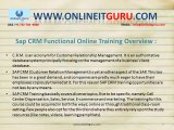 SAP CRM Functional Training | Sap CRM Functional Online Training USA, UK, CANADA, Australia, Singapore, India,Hyderabad,