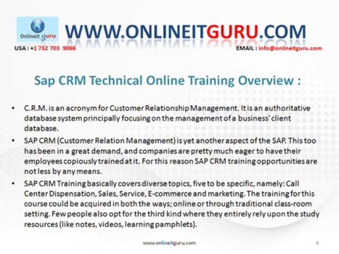 Online SAP CRM Technical | SAP CRM Technical Online Training USA, UK, CANADA, Australia, Singapore, India
