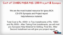 IGNOU CS -60 BCA Synopsis and Projects Presentation - Project Helpline