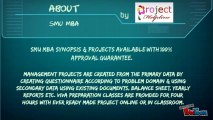SMU MBA Synopsis and Projects Presentation - Project Helpline