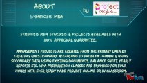 Symbiosis MBA Synopsis and Projects Presentation - Project Helpline