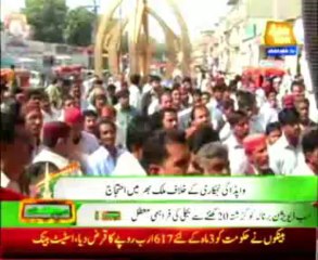 Protest against privatization of WAPDA