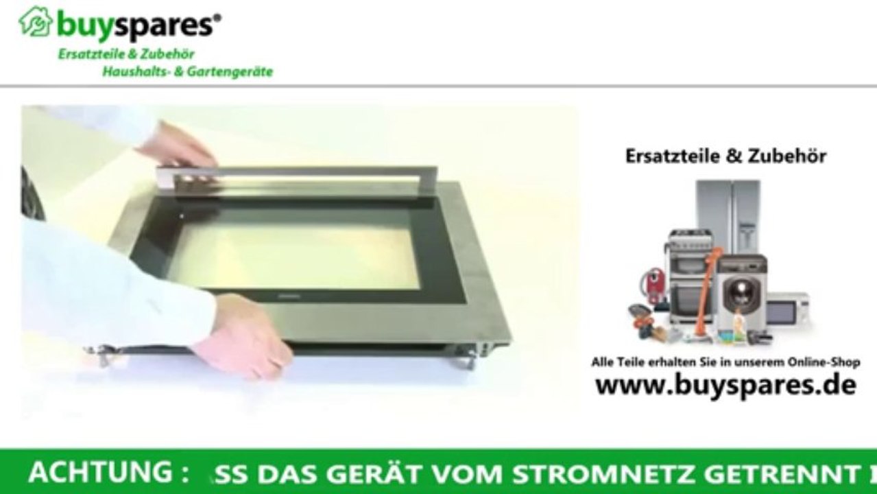 Glas einer backofentür ausbauen