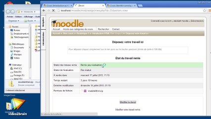 Tutoriel Moodle pour étudiants : Déposer des devoirs | video2brain.com