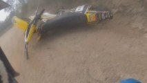 Rm125 Dirt Bike Accident - Rider Crashes His Bike