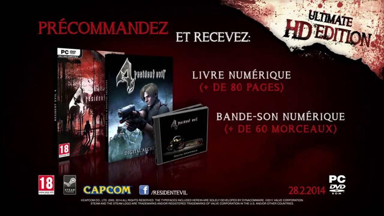 Resident Evil 4 Ultimate HD Edition Trailer VF