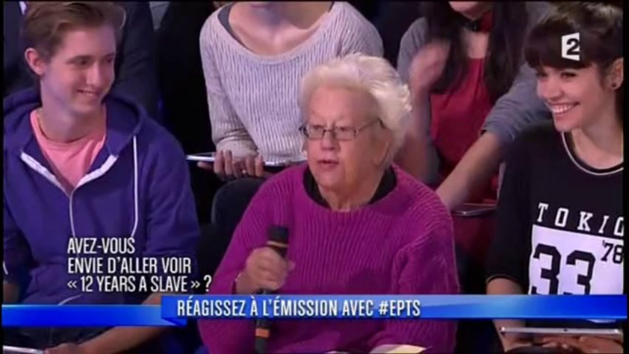 Monique Pantel à propos de "12 years a slave" dans L'émission pour tous, la suite, sur France 2