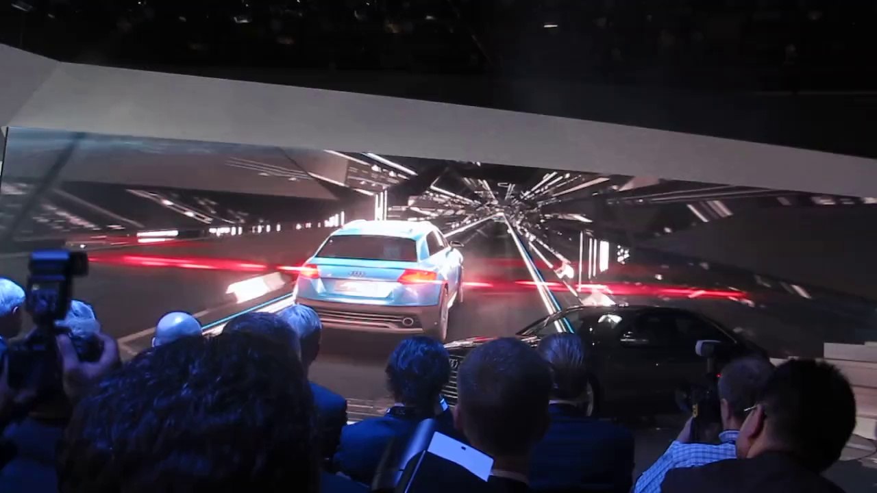 NAIAS AUDI Shooting Break -- Amazing Video Wall Reveal -- Non Giles NewCarNews.TV