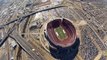 Parachute Jump Above Mile High Stadium - Broncos vs Patriots NFL Playoff