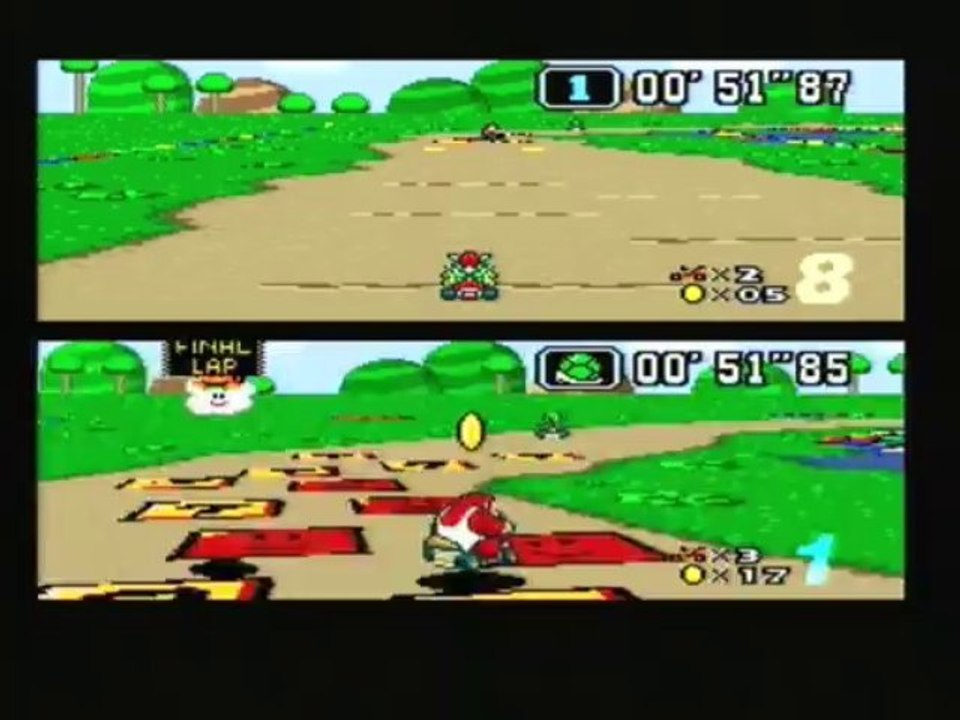 Donut Plains 1 NBT 1'03"87(Pal, with DKjr)