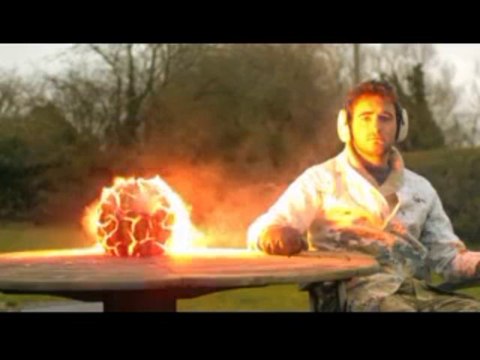 Karpuzun yavaş çekim patlama anı