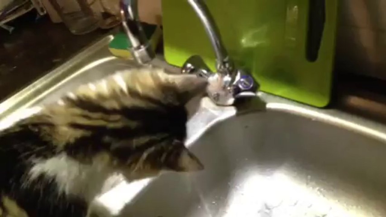 Marie joue avec de l'eau