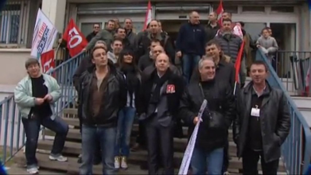 Reportage France 3 Pays Catalan - Action Unité SGP FO Police - Mercredi 22 janvier 2014
