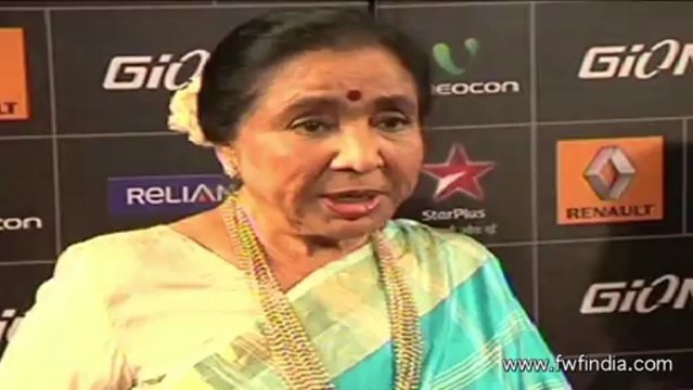 Asha Bhosle during the redcarpet of GIMA Awards 2014