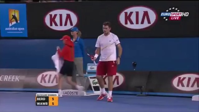 HOT SHOT Stanislas Wawrinka Vs Tomas Berdych Australian Open 2014 SF HD