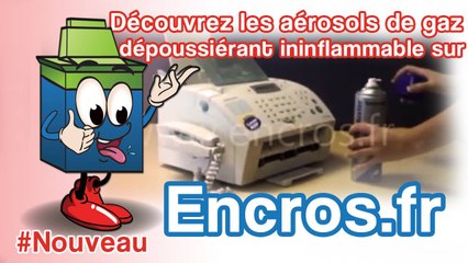 Découvrez les aérosols de gaz dépoussiérant multiposition et ininflammable sur Encros.fr